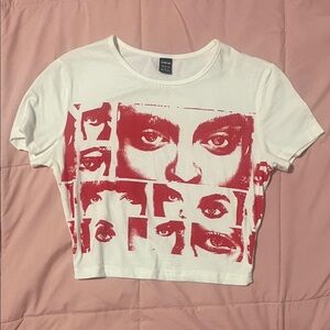 Red Crop Graphic Tee